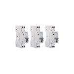 5sy3010 - 7kl lot 3 disjoncteurs modulaires 230v, 4, 5ka, 1 + n poles, courbe c, 10a siemens