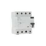 Interrupteur diffrentiel ttrapolaire 40a 30ma type a 4 modules 400v sie026352 - siemens
