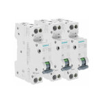 Siemens - lot 3 disjoncteurs modulaires 16a 230v, 4, 5ka, 1 + n poles, courbe c