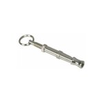 Sifflet ultrasons en mtal 'chien' 6cm argent