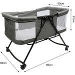 Sifree - 1069255cm berceau bb pliable lit bb portable de voyage avec ciel moustiquaire et sac de ...
