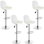 Sifree�lot de 4 tabourets de bar design blanc