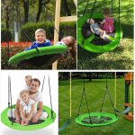 Sifree - balanoire nid d'oiseau rond , 100100180cm nid d'oiseau balancoire exterieur, enfant adulte ...