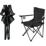 Sifree� chaise de camping pliante en acier 50 x 50 x 80 cm - chaise portable et l�g�re avec porte - gobelet ...