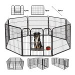 Sifree�enclos pour chien, parc pour animal de compagnie, 80x60 cm, 8 panneaux, noir enclos pour chiens ...
