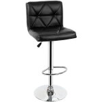 Sifree�lot de 2 chaises de bar, r�glables en hauteur, 5243 43cm, noir