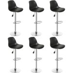 Sifree®lot de 6 tabourets de bar design noir Sifree®lot de 6 tabourets de bar design noir