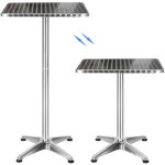 Table de bistrot en aluminium, carrée, h 70 cm Table de bistrot en aluminium, carrée, h 70 cm