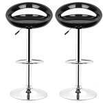 Wyctin�lot de 2 tabourets de bar abs noir pivotant et r�glable en hauteur 59 cm - 80 cm , chaise de bar ...