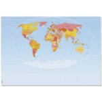 World map ho560 sous - main vierge multicolore (l x h) 595 mm x 410 mm - sigel