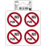 Signal�tique adh�sive - no pub - 10x10cm - 4 pictogramme par planche - pvc