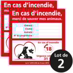 Signaletique. biz france - lot de 2 stickers animaux à sauver en cas d'incendie ? à compléter ? format ... Signaletique. biz france - lot de 2 stickers animaux à sauver en cas d'incendie ? à compléter ? format ...