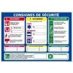Signaletique. biz france - consignes scurit incendie / accident (a673) - plastique pvc 1, 5 mm - 210 ...