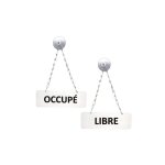 Signaletique. biz france - pancarte informative libre / occupe pour commerce (wuv0001)