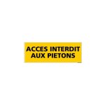 Signaletique. biz france - panneau acces interdit aux pietons (c0077) - aluminium 2 mm - 350 x 125 mm ...