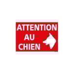 Panneau attention au chien (h0336) - adhsif - 420 x 300 mm