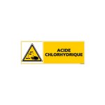 Signaletique. biz france - panneau danger acide chlorhydrique (c0251) - adhsif - 210 x 75 mm
