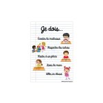 Panneau a l'ecole je dois . . . (g1508) - adhésif - 150 x 210 mm Panneau a l'ecole je dois . . . (g1508) - adhésif - 150 x 210 mm