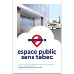 Signaletique. biz france - panneau 'espace public sans tabac' ? dcret 2025 - 582 ? aluminium ? format ...