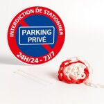Signaletique. biz france - panneau parking priv� interdiction de stationner 24h / 24 7j / 7 disque rigide ...