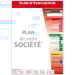 Panneau plan d'vacuation ? pvc 1, 5 mm ? 210 x 300 mm