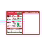 Panneau plan d'vacuation ? aluminium 2 mm ? 300 x 420 mm