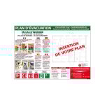 Panneau plan d'évacuation hôtel / immeuble ? aluminium 2 mm ? 210 x 300 mm Panneau plan d'évacuation hôtel / immeuble ? aluminium 2 mm ? 210 x 300 mm