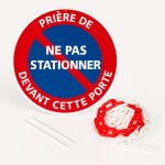 Signaletique. biz france - panneau pri�re de ne pas stationner devant cette porte disque rigide pr�perc� ...