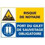 Signaletique. biz france - panneau risque de noyade - port du gilet de sauvetage obligatoire (c1517) ... Signaletique. biz france - panneau risque de noyade - port du gilet de sauvetage obligatoire (c1517) ...