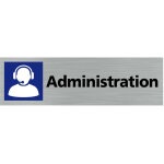 Signaletique. biz france - pictogramme administration (q0226). - adh�sif aspect aluminium bross� -