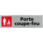 Signaletique. biz france - pictogramme porte coupe. feu (q0355). - plaque aluminium bross� -