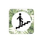 Plaque de porte design sphere escaliers . - must -