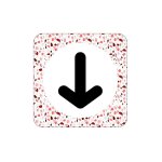 Signaletique. biz france - plaque de porte design sphere fleche vers le bas . - shell -