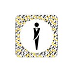 Signaletique. biz france - plaque de porte design sphere toilettes hommes . - terrazo -