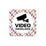 Signaletique. biz france - plaque de porte design sphere videosurveillance . - terrazo -