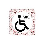 Plaque de porte design sphere wc handicapes . - honey -