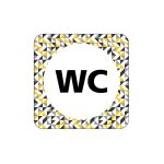 Plaque de porte design sphere wc . - must -