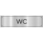 Signaletique. biz france - plaque de porte grave pour wc en pvc aspect argent bross ou or bross . ...