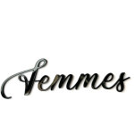 Signaletique. biz france - plaque de porte wc, wc hommes, wc femmes. - plexi noir - femmes