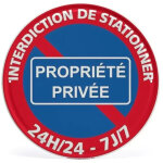 Signaletique - panneau de signalisation circulaire en pvc 1. 5 mm (� 200 mm, interdiction de stationner ...