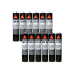 Sika - lot de 12 colle - mastics hybrides flex 521 uv - noir - 300ml