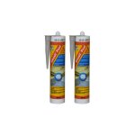 Sika - lot de 2 mastic silicone sil pool - joint pour piscine gris - 300ml