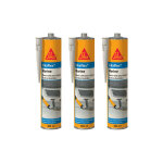 Sika - lot de 3 colles mastic flex marine - noir - 300ml