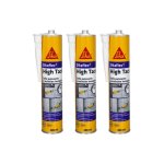 Sika - lot de 3 mastic - colle � prise rapide flex high tack - blanc - 300ml