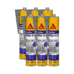 Sika - 6 colles mastic flex ton gris pro 11 fc � prise rapide 300 ml