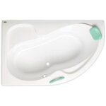 Siko - 160 x 100 cm fortuna plus baignoire d'angle orientation droite en acrylique, sans pieds, blanc ...