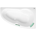 Siko - 140 x 95 cm luiza baignoire d'angle gain de place, orientation droite en acrylique, sans pieds, ...