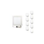 Silamp - spot led encastrable carr� blanc 18w (pack de 10) - blanc chaud 2300k - 3500k