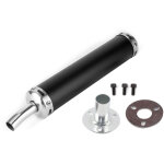 Silencieux d'�chappement en acier inoxydable 20mm pour moto 2 temps - noir