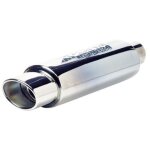 Silencieux echappement universel sortie ovale - inox